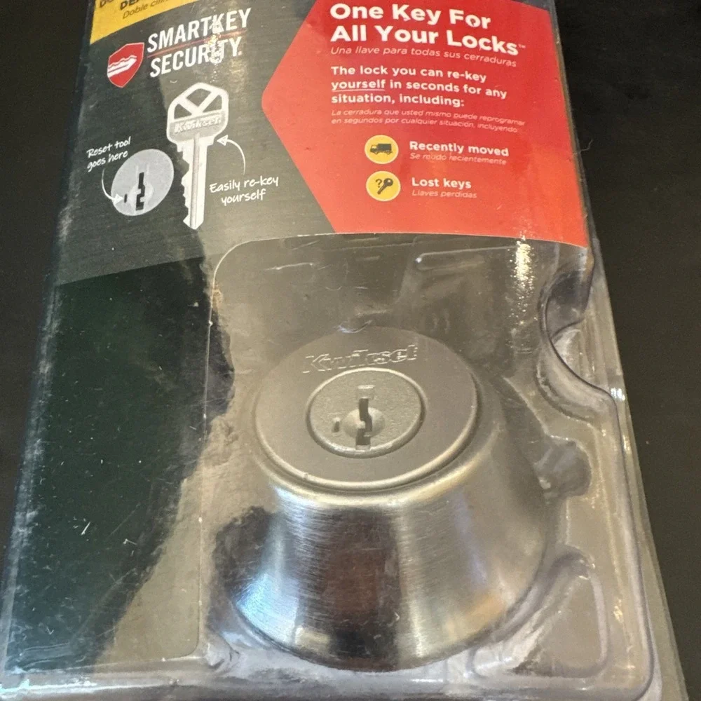 Kwikset 665 Satin Chrome Double Cylinder Deadbolt featuring Security 96650-511